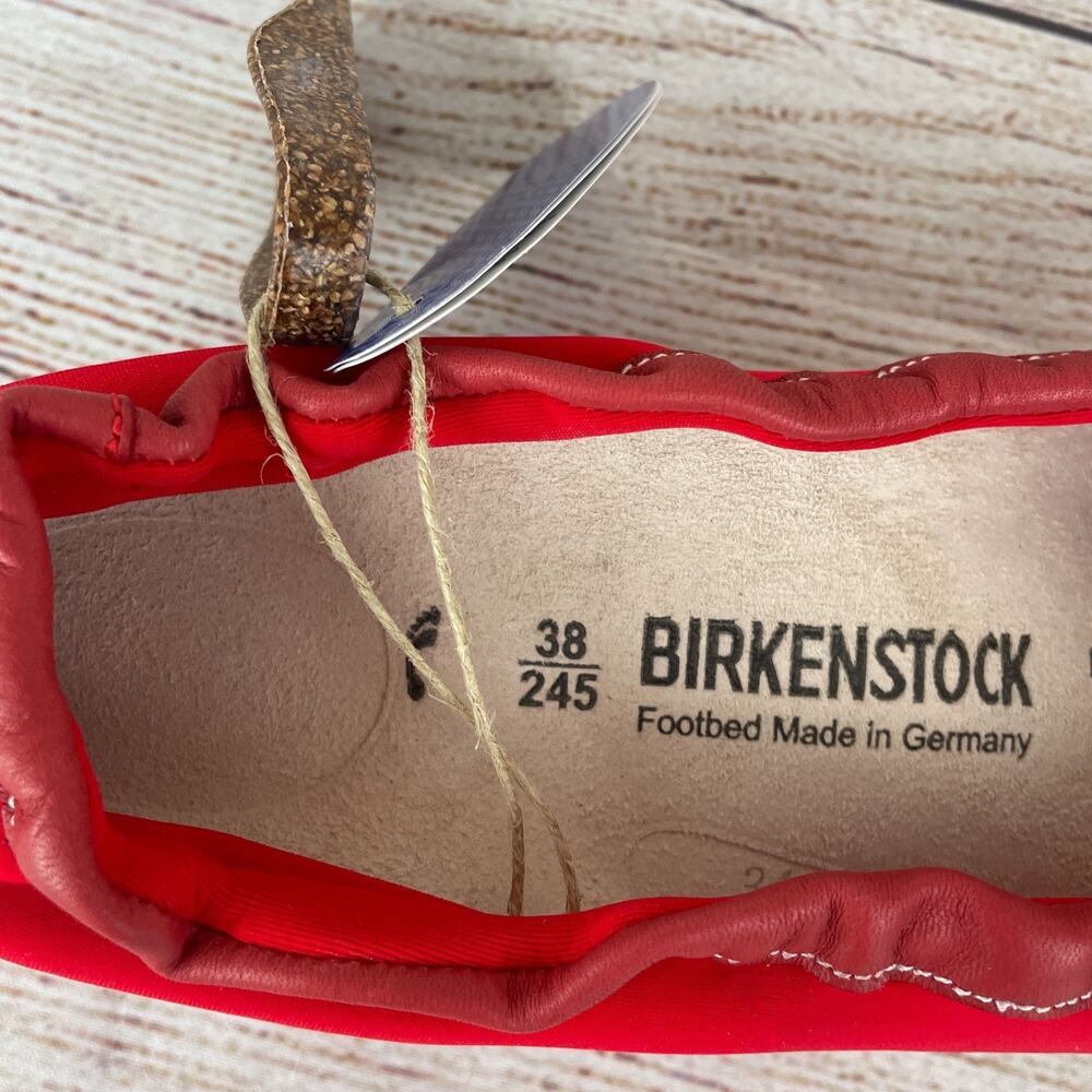 Birkenstock Ponca Womens EU 38 US 7 Narrow Ballet Flats Red - Picture 9 of 11